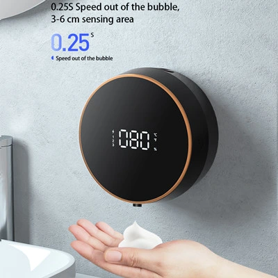 Wall Mounted Automatic Foam Soap Dispenser Infrared Sensor Auto Hand Sanitizer Foam Dispenser with LED Temperature Display